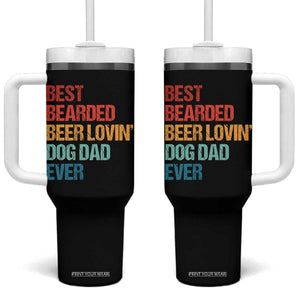 Best Bearded Beer Loving Dog Dad Ever Tumbler With Handle Pet Lover Father's Day