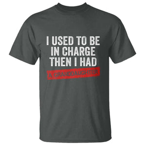 I Used To Be In Charge Then I Had A Granddaughter T Shirt Funny Girl Grandpa Father's Day TS11 Dark Heather Print Your Wear