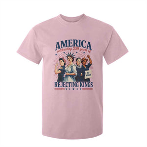 America Celebrating 250 Years Of Rejecting Kings 4th of July T Shirt For Kid