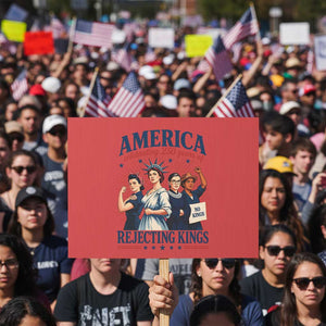 America Celebrating 250 Years Of Rejecting Kings 4th of July Protest Sign