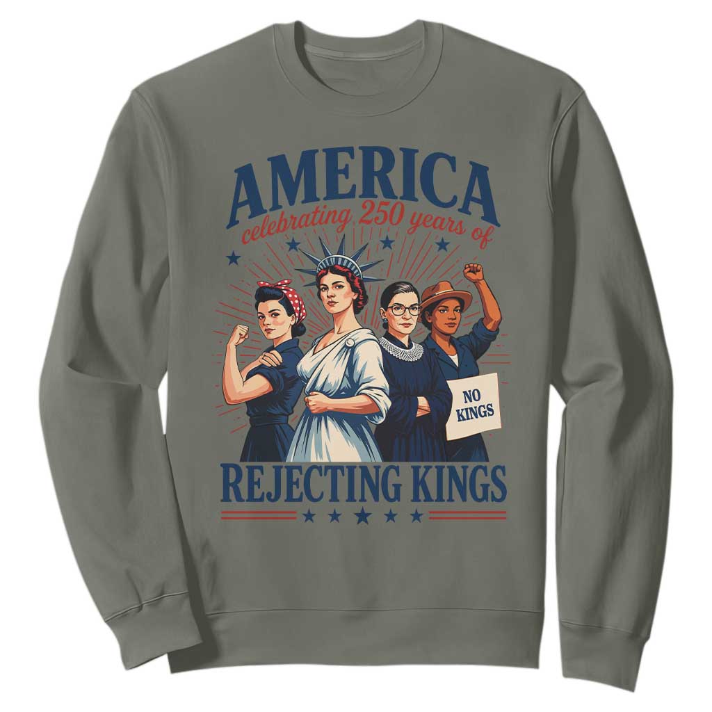 America Celebrating 250 Years Of Rejecting Kings 4th of July Sweatshirt