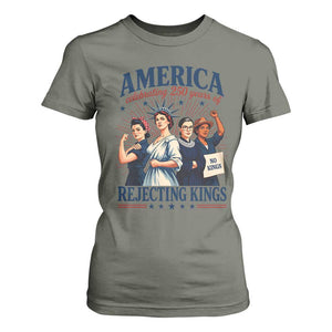 America Celebrating 250 Years Of Rejecting Kings 4th of July T Shirt For Women