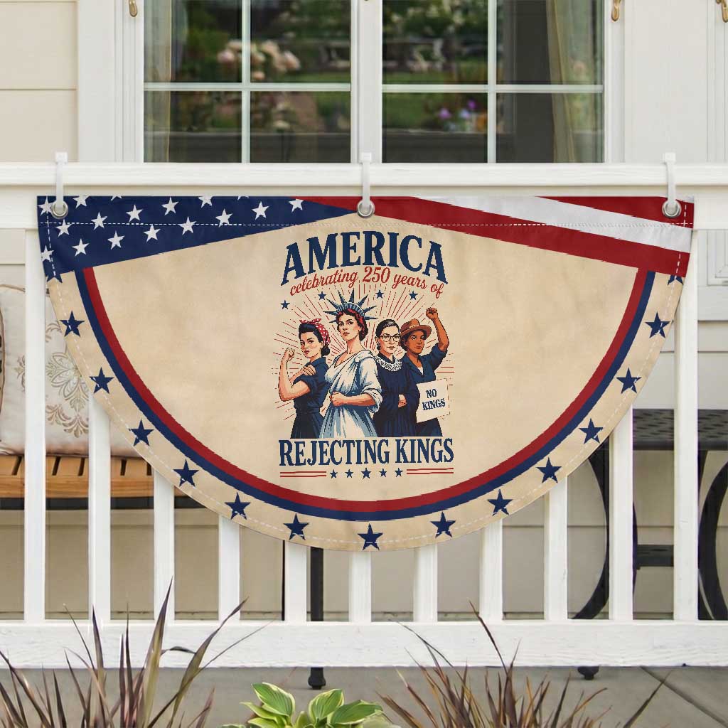 America Celebrating 250 Years Of Rejecting Kings 4th of July Patriotic Fan Flag