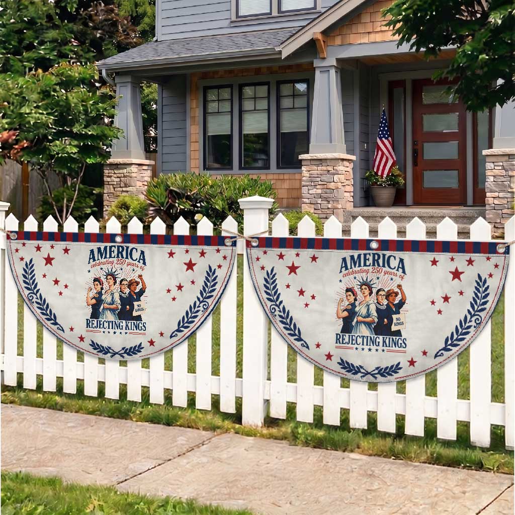 America Celebrating 250 Years Of Rejecting Kings 4th of July Patriotic Fan Flag