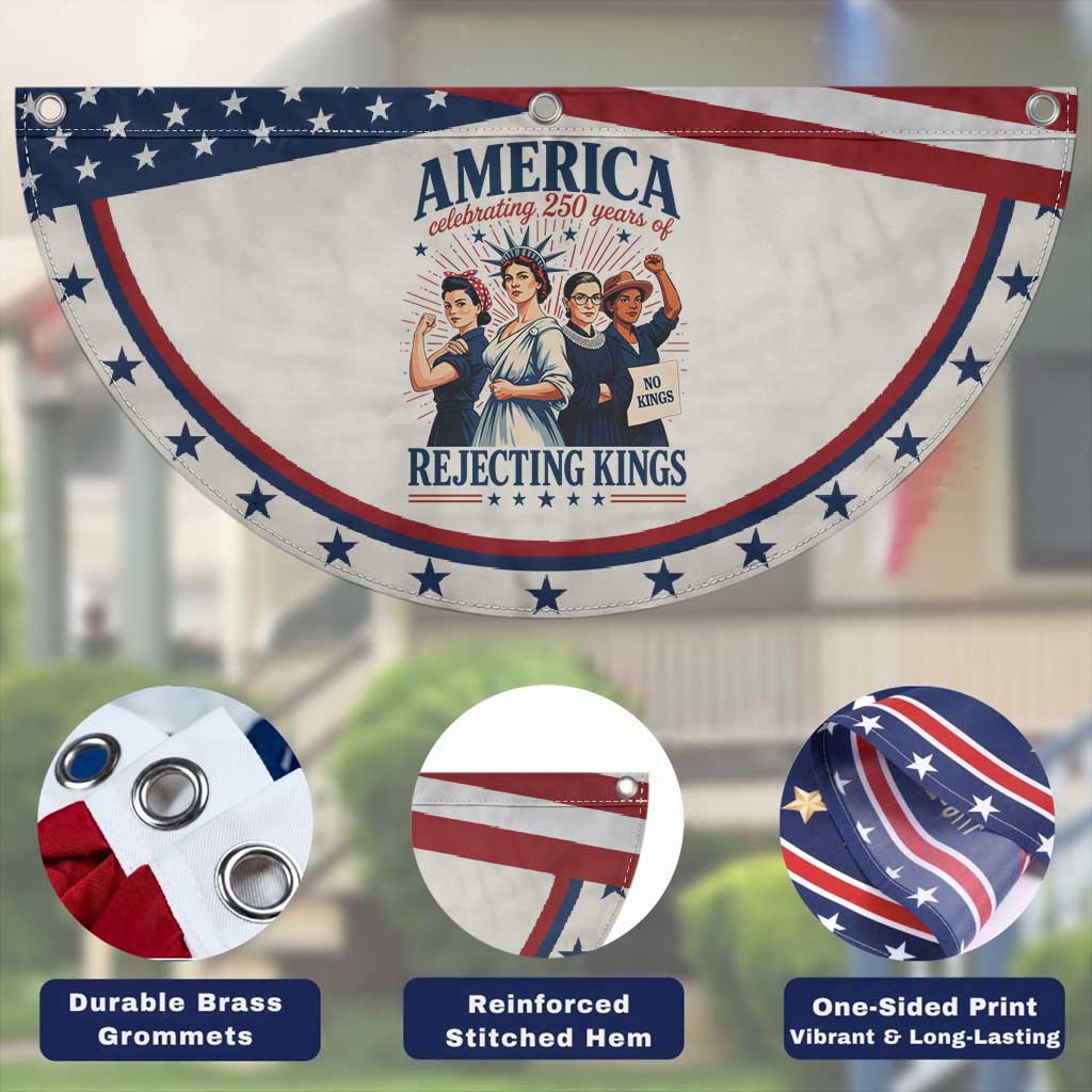 America Celebrating 250 Years Of Rejecting Kings 4th of July Patriotic Fan Flag