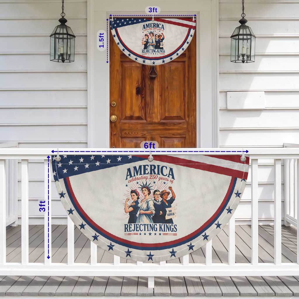 America Celebrating 250 Years Of Rejecting Kings 4th of July Patriotic Fan Flag