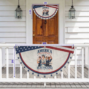 America Celebrating 250 Years Of Rejecting Kings 4th of July Patriotic Fan Flag