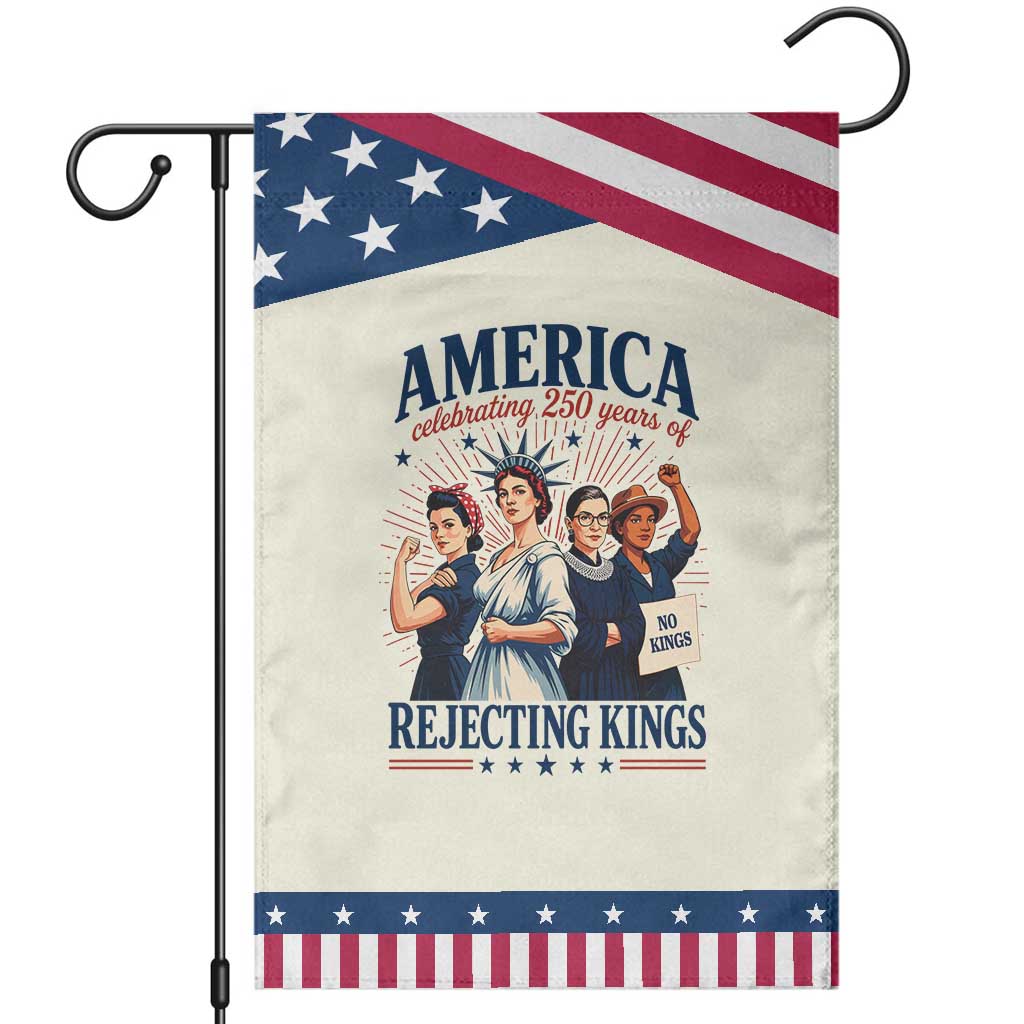 America Celebrating 250 Years Of Rejecting Kings 4th of July Patriotic Garden Flag TS11 Modern Beige Blue Print Your Wear