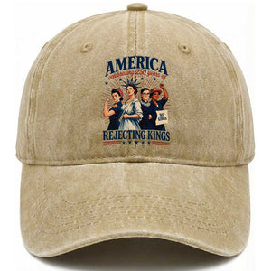 America Celebrating 250 Years Of Rejecting Kings 4th of July Washed Cotton Baseball Cap
