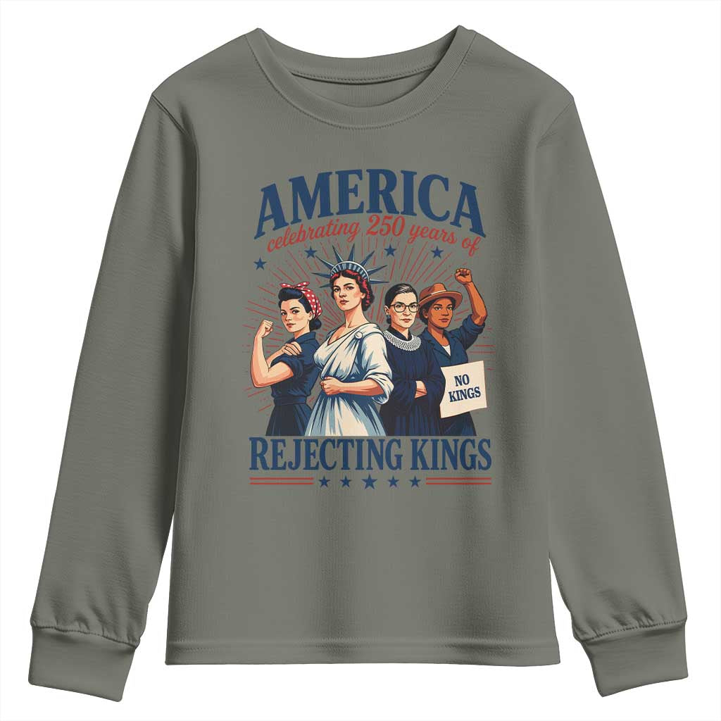 America Celebrating 250 Years Of Rejecting Kings 4th of July Youth Sweatshirt