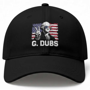 G Dubs George Washington Funny 4th Of July Baseball Cap Vintage American Flag