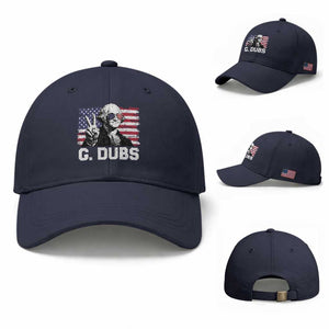 G Dubs George Washington Funny 4th Of July Baseball Cap Vintage American Flag