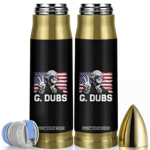 G Dubs George Washington Funny 4th Of July Bullet Tumbler Vintage American Flag