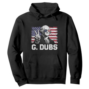 G Dubs George Washington Funny 4th Of July Hoodie Vintage American Flag