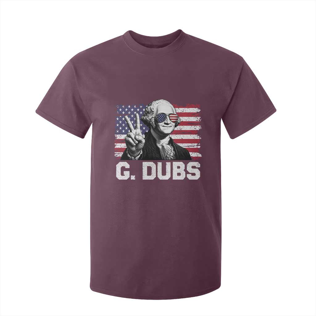 G Dubs George Washington Funny 4th Of July T Shirt For Kid Vintage American Flag