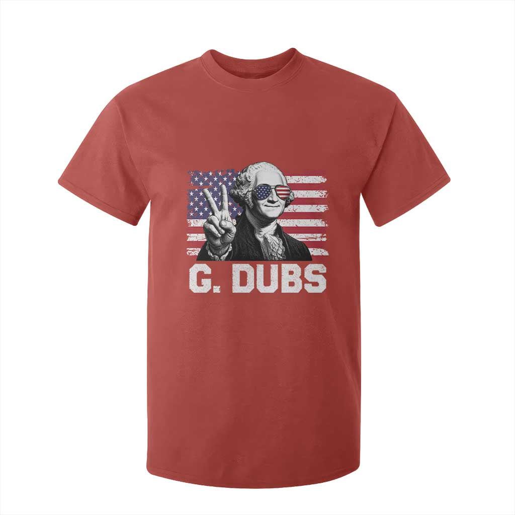 G Dubs George Washington Funny 4th Of July T Shirt For Kid Vintage American Flag