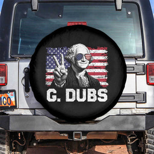 G Dubs George Washington Funny 4th Of July Spare Tire Cover Vintage American Flag