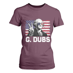 G Dubs George Washington Funny 4th Of July T Shirt For Women Vintage American Flag