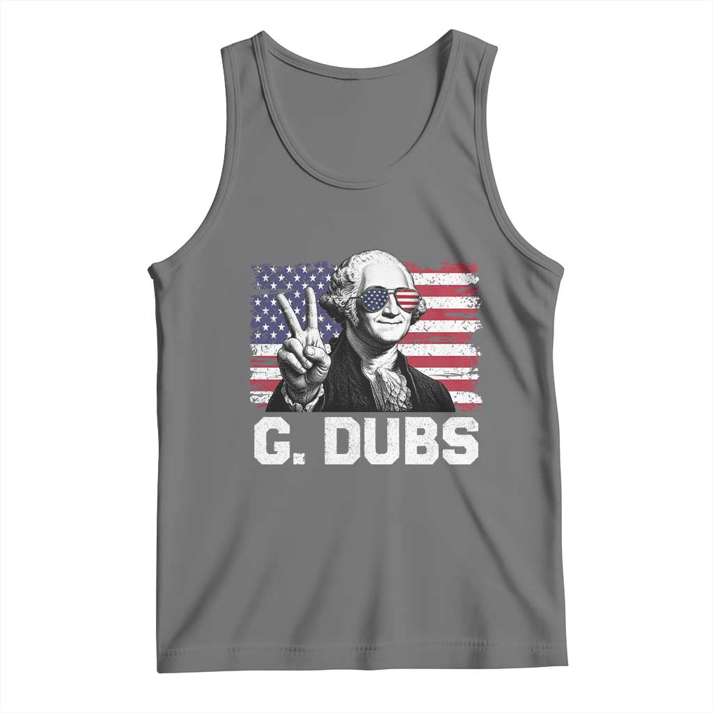 G Dubs George Washington Funny 4th Of July Tank Top Vintage American Flag