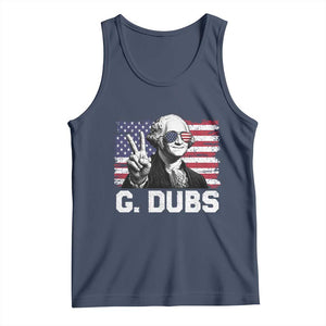G Dubs George Washington Funny 4th Of July Tank Top Vintage American Flag