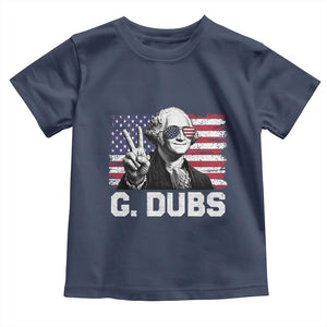 G Dubs George Washington Funny 4th Of July Toddler T Shirt Vintage American Flag