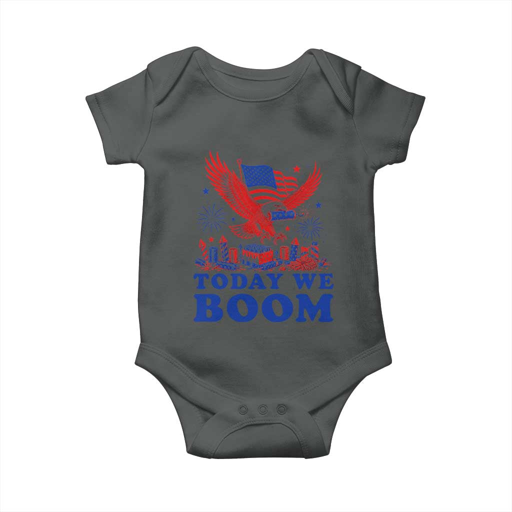 Today We Boom 4th of July Bald Eagle Fireworks Baby Onesie