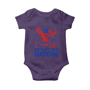 Today We Boom 4th of July Bald Eagle Fireworks Baby Onesie