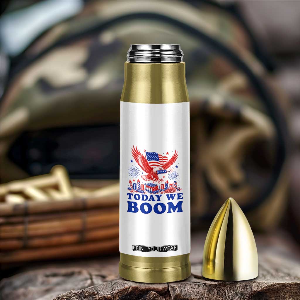 Today We Boom 4th of July Bald Eagle Fireworks Bullet Tumbler