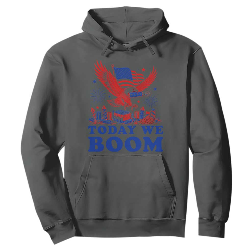 Today We Boom 4th of July Bald Eagle Fireworks Hoodie