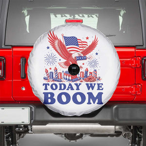 Today We Boom 4th of July Bald Eagle Fireworks Spare Tire Cover