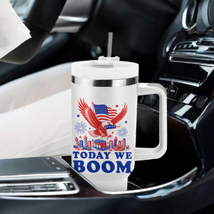 Today We Boom 4th of July Bald Eagle Fireworks Tumbler With Handle