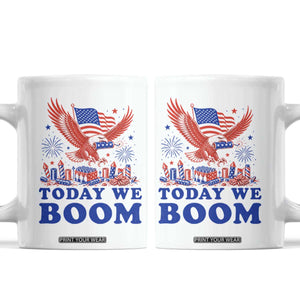 Today We Boom 4th of July Bald Eagle Fireworks Coffee Mug