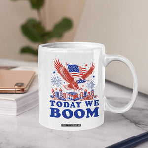 Today We Boom 4th of July Bald Eagle Fireworks Coffee Mug