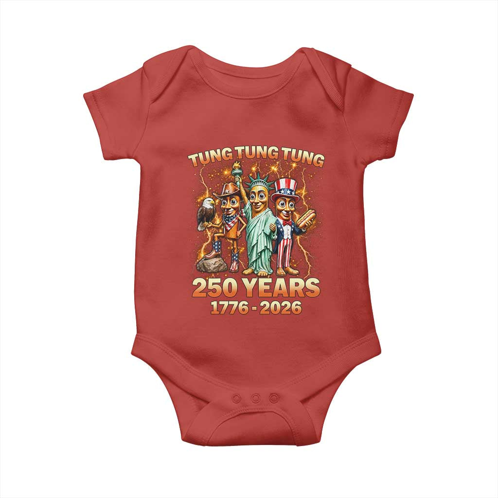 Tung Tung Tung Sahur 250 Years American Baby Onesie Funny Brainrot Meme 4th of July