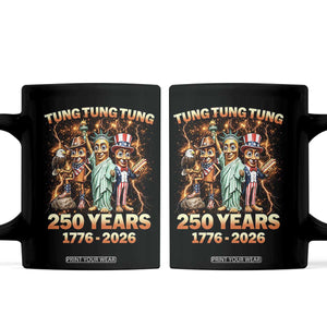 Tung Tung Tung Sahur 250 Years American Coffee Mug Funny Brainrot Meme 4th of July