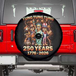 Tung Tung Tung Sahur 250 Years American Spare Tire Cover Funny Brainrot Meme 4th of July