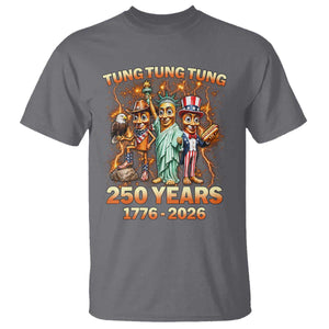 Tung Tung Tung Sahur 250 Years American T Shirt Funny Brainrot Meme 4th of July