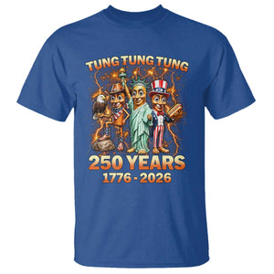Tung Tung Tung Sahur 250 Years American T Shirt Funny Brainrot Meme 4th of July