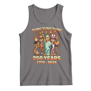 Tung Tung Tung Sahur 250 Years American Tank Top Funny Brainrot Meme 4th of July