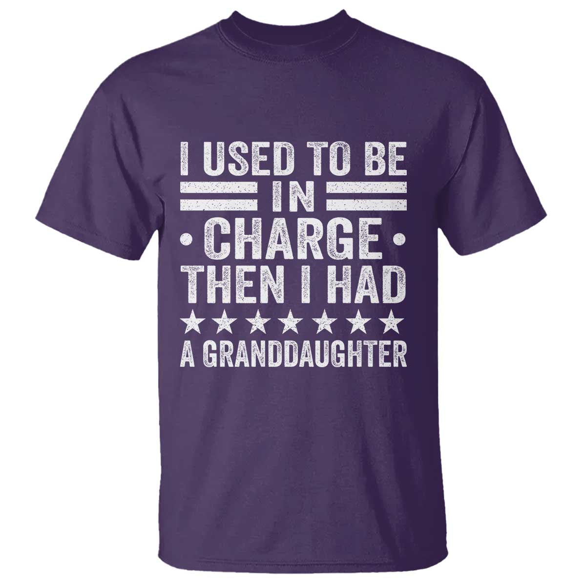 I Used To Be In Charge Then I Had A Granddaughter T Shirt Funny Girl Grandpa TS11 Purple Print Your Wear