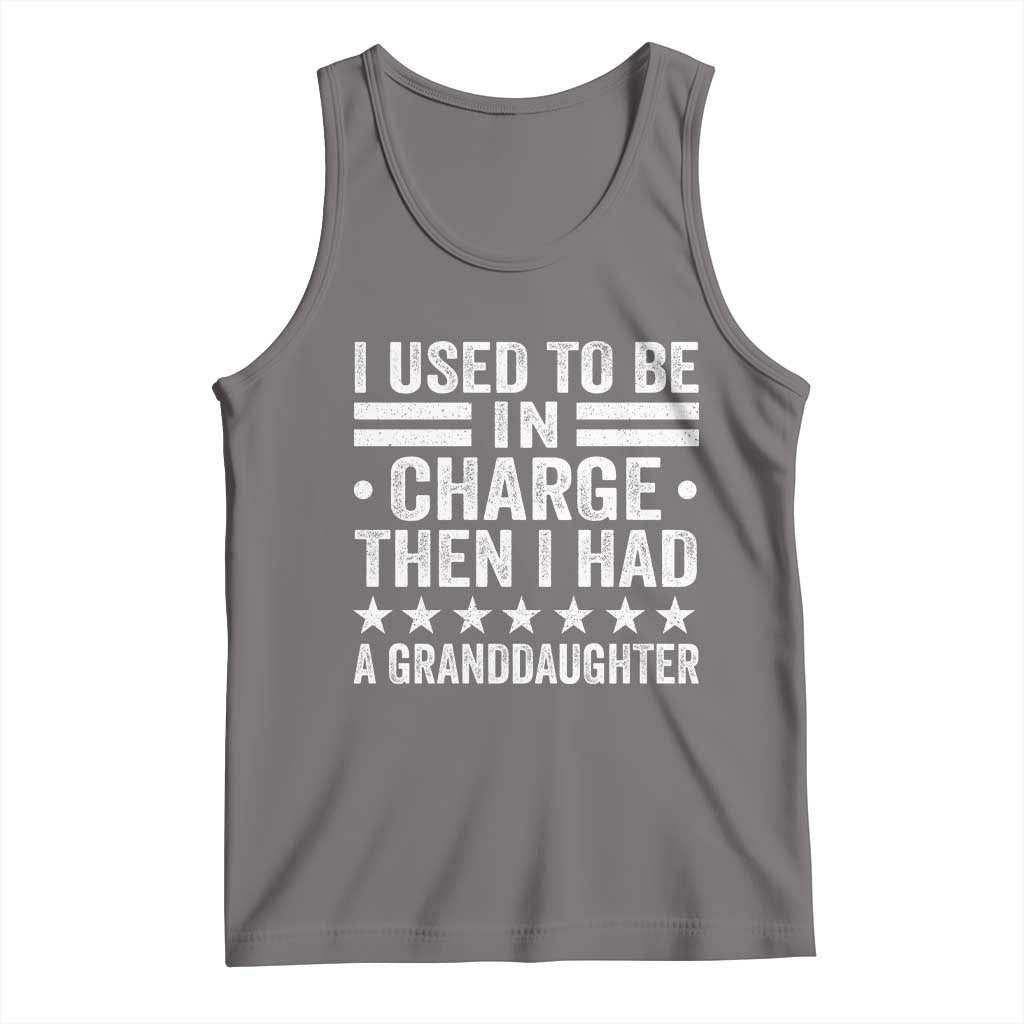 I Used To Be In Charge Then I Had A Granddaughter Tank Top Funny Girl Grandpa TS11 Deep Heather Print Your Wear