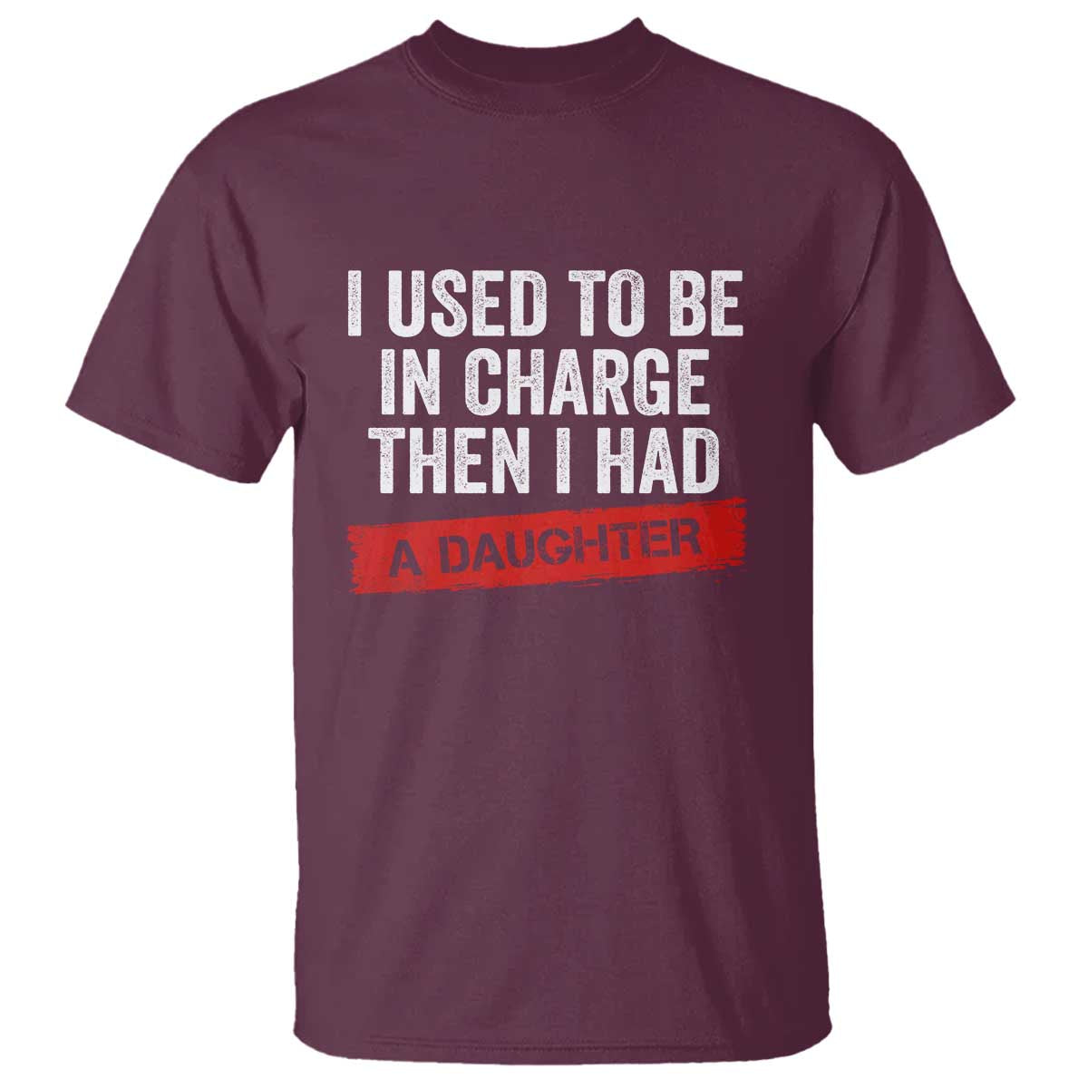 I Used To Be In Charge Then I Had A Daughter T Shirt Funny Girl Dad Fathers Day