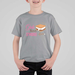Funny Girls Have Smore Fun T Shirt For Kid Camping Food S'more TS11 Sport Gray Print Your Wear