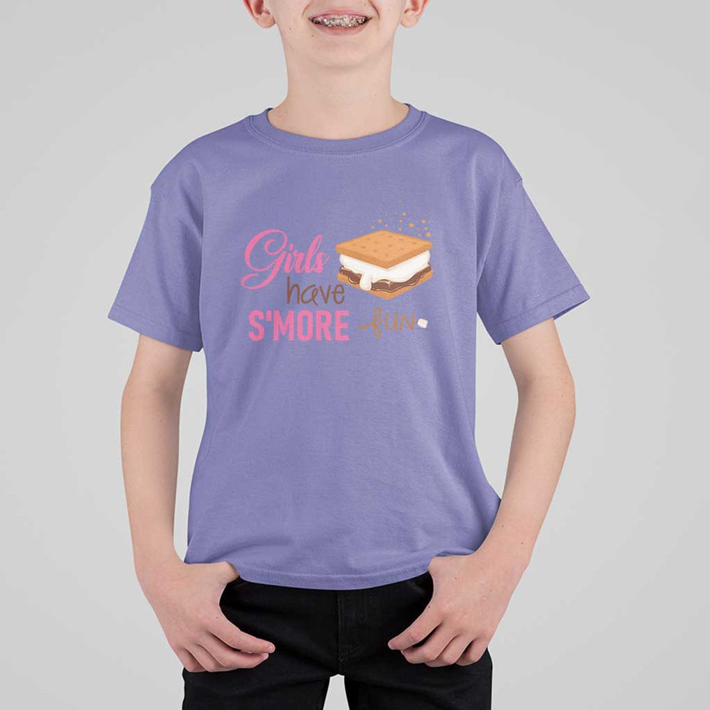 Funny Girls Have Smore Fun T Shirt For Kid Camping Food S'more TS11 Violet Print Your Wear