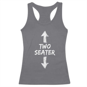 Funny Two Seater Racerback Tank Top Dirty Adult Humor Offensive Gag TS11 Charcoal Print Your Wear