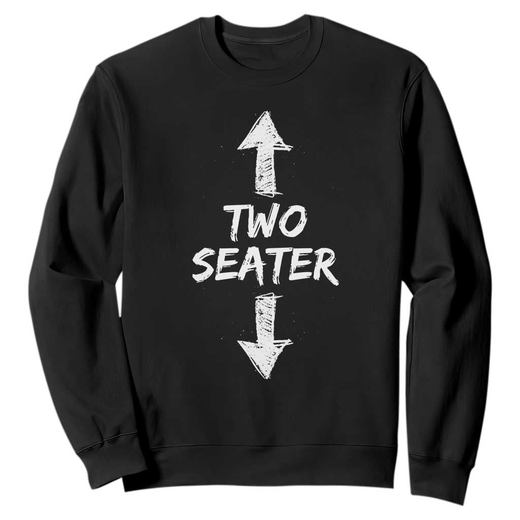 Funny Two Seater Sweatshirt Dirty Adult Humor Offensive Gag TS11 Black Print Your Wear