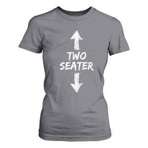 Funny Two Seater T Shirt For Women Dirty Adult Humor Offensive Gag TS11 Charcoal Print Your Wear