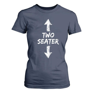 Funny Two Seater T Shirt For Women Dirty Adult Humor Offensive Gag TS11 Navy Print Your Wear