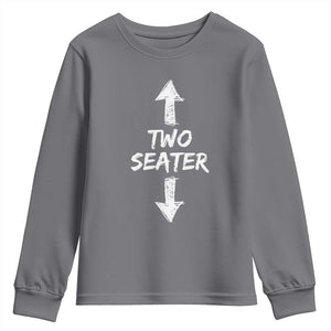 Funny Two Seater Youth Sweatshirt Dirty Adult Humor Offensive Gag TS11 Charcoal Print Your Wear
