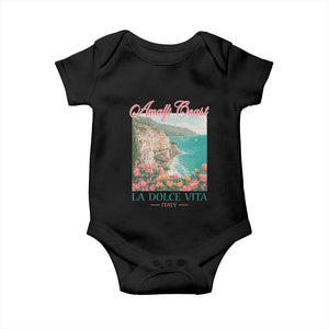 Amalfi Coast Italy Travel Trip Baby Onesie La Dolce Vita Mediterranean Sea TS11 Black Print Your Wear